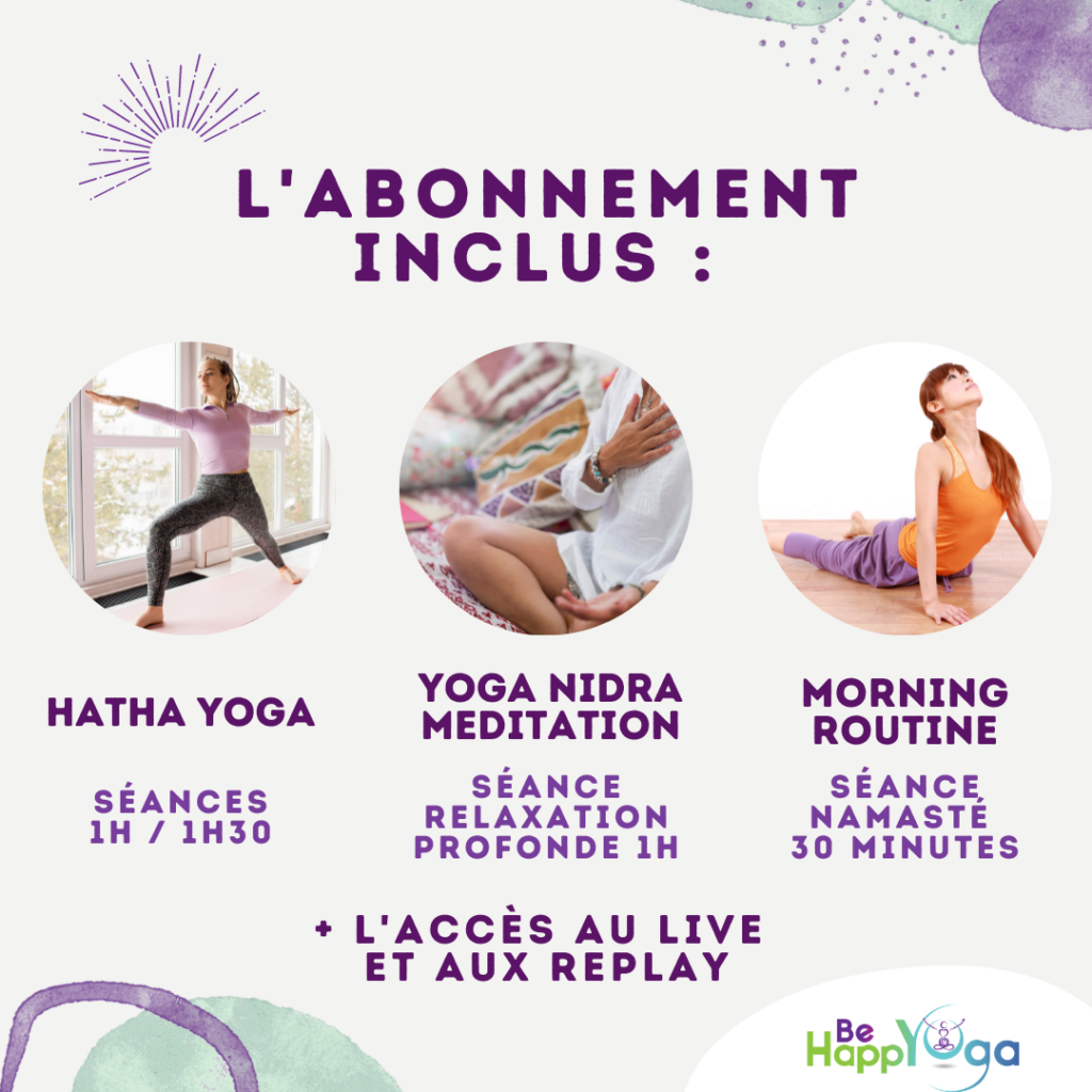 Abonnement illimite 1 semaine hatha yoga en ligne yoga nidra morning routine
