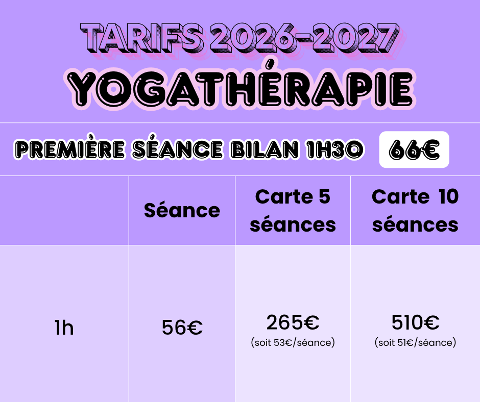 Tarifs Yogathérapie